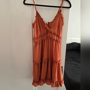 Ruffled Orange Dress